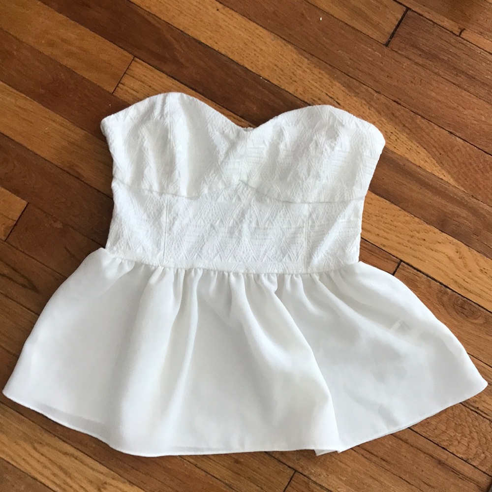 Peplum Sweetheart Tube Top